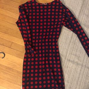 Zara 80s style polka dot dress